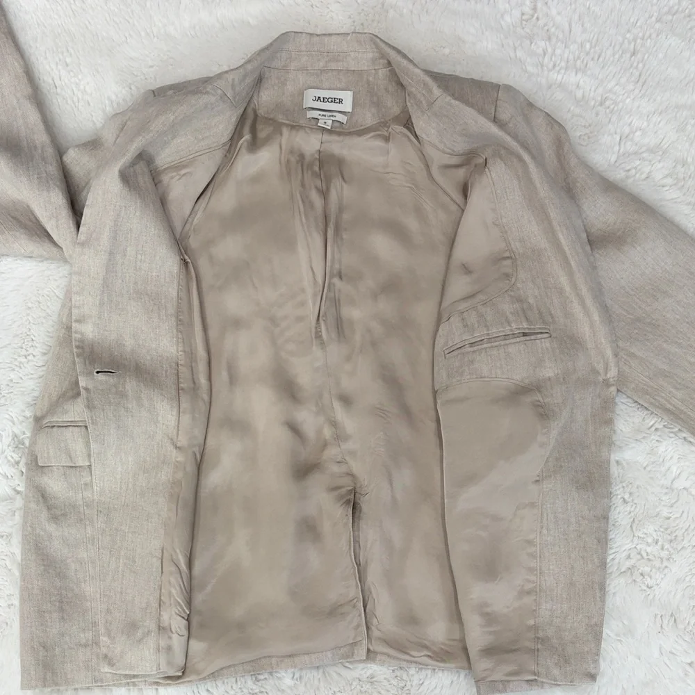 JAEGER Pure Linen ,Size 18,Women's ,Color Oatmeal,Blazer - Picture 17 of 17
